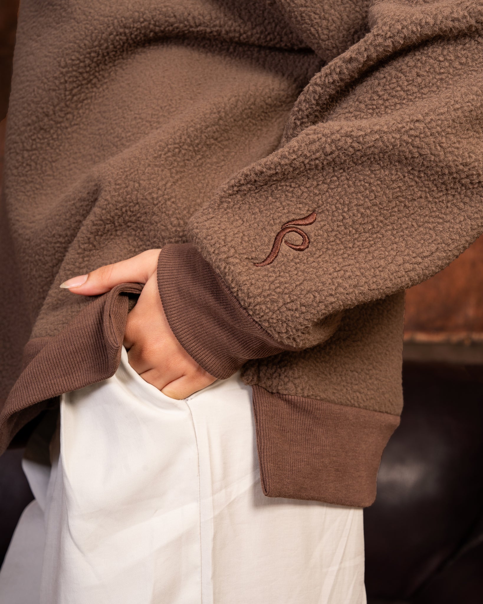 Cocoa Teddy Zip Hoodie