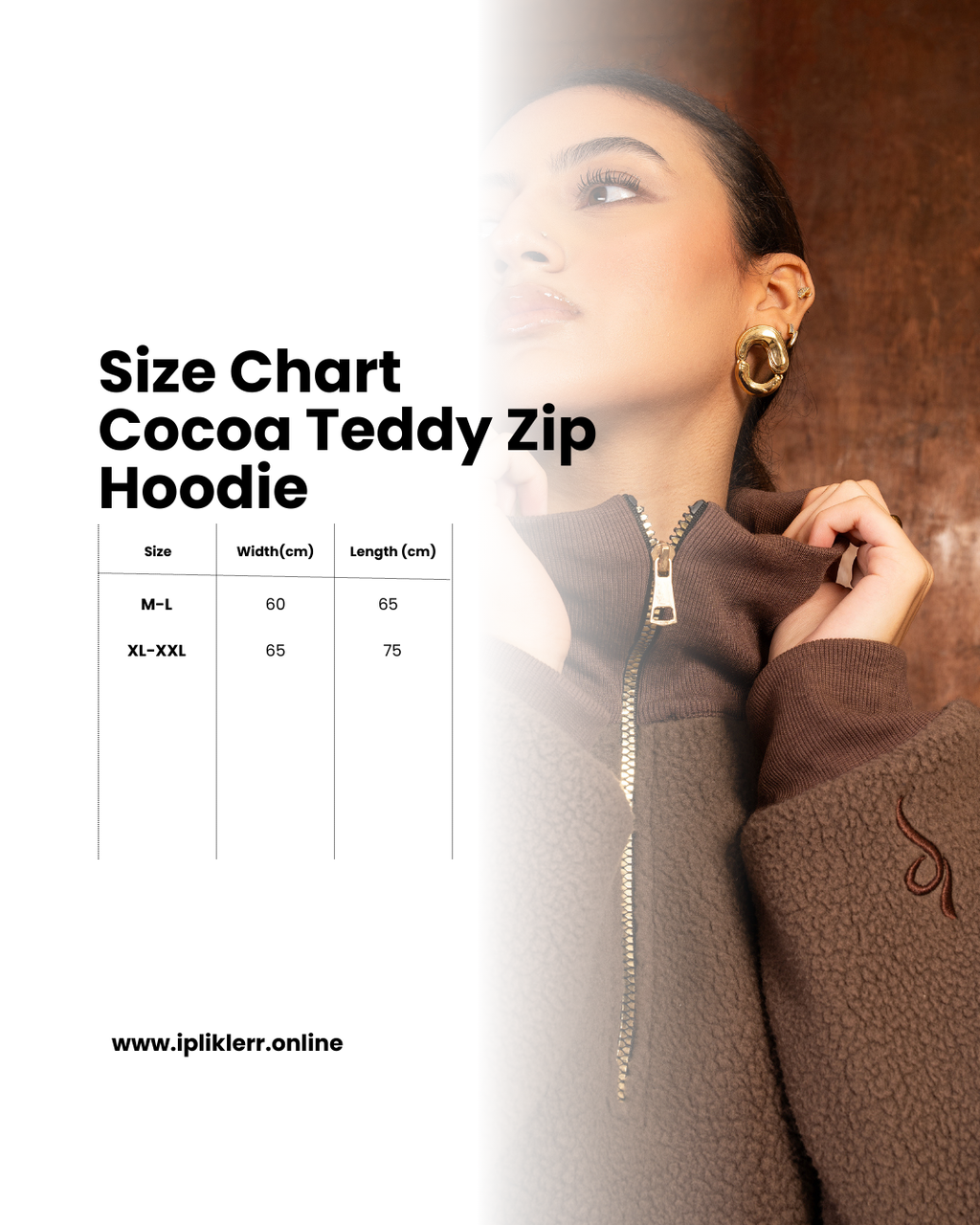 Cocoa Teddy Zip Hoodie