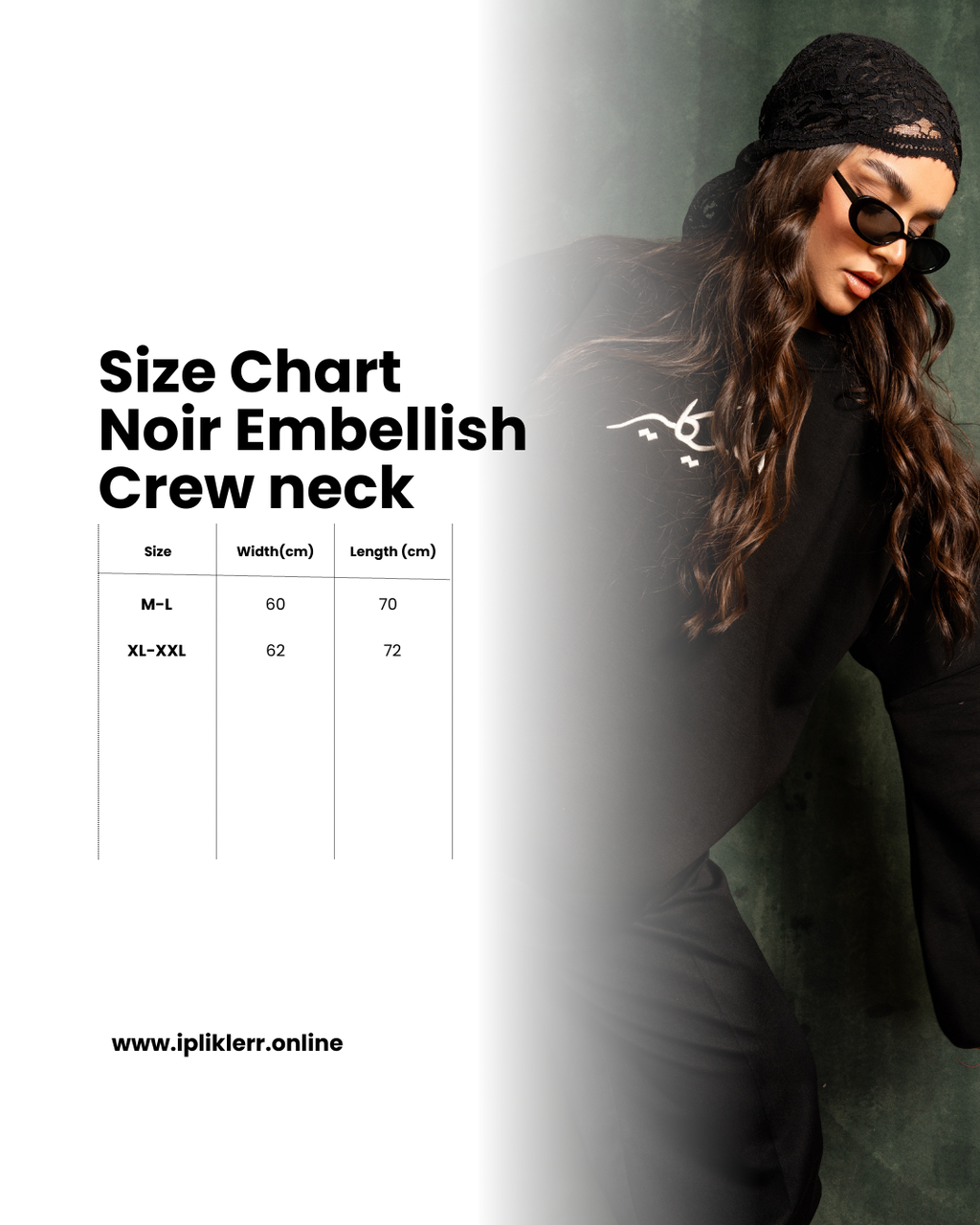 Noir Embellish Crew neck